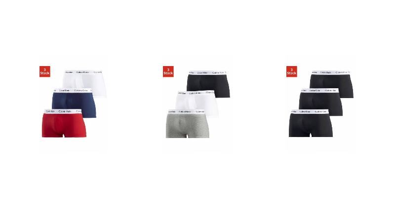 Preisvergleich: Calvin Klein Hipster (3 Stück) mit weißem Webbund