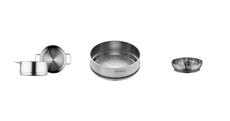 Preisvergleich: Dämpfeinsatz Ø24cm Nudelsieb Edelstahl  [Fontignac® Staub] + Gratis Alfi Tuch